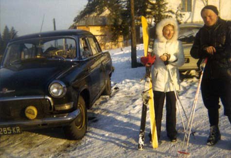 Cardinal Karol with Anna-Teresa Tymieniecka on a skiing trip